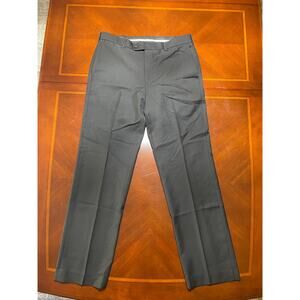 Perry Ellis Portfolio Mens Dress Pants 34x32 Black Formal Hook Bar Closure